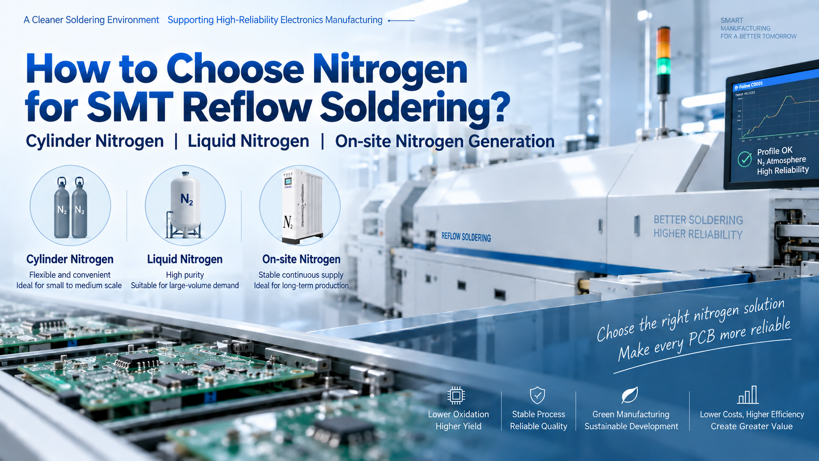 How to Choose Nitrogen for SMT Reflow Soldering?